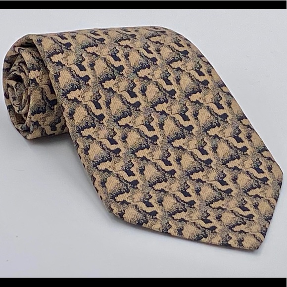 Giorgio Armani Men’s Tie - Tan and Black - Picture 1 of 7